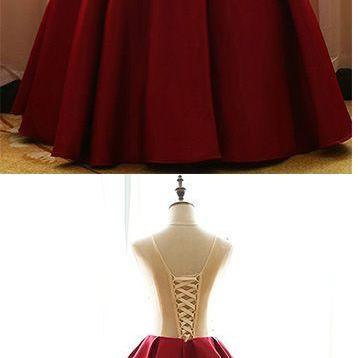 Red Quinceanera Dresses,floral Satin Aline Long..
