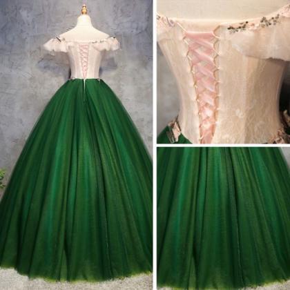 Chic / Beautiful ,dark Green Prom Dresses , Ball..