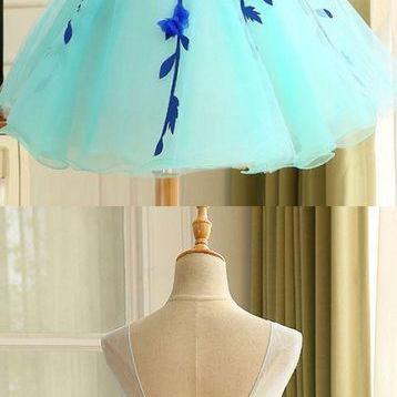 Light Blue Party Dresses, Short Homecoming..