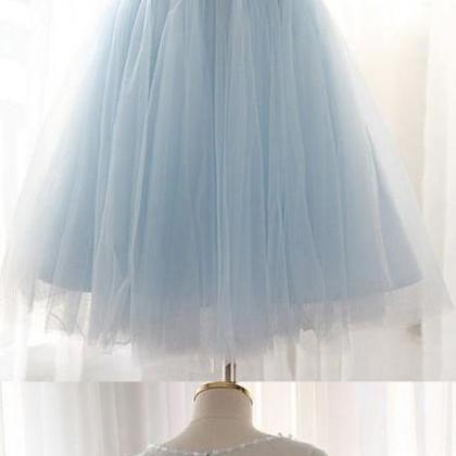 Short, Prom Homecoming Dress ,modern, Light Blue,..