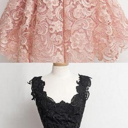 Short A-line/princess Prom Dresses, Black..