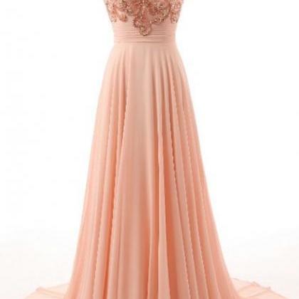 Customized Excellent ,pink Prom Dresses, Long Prom..