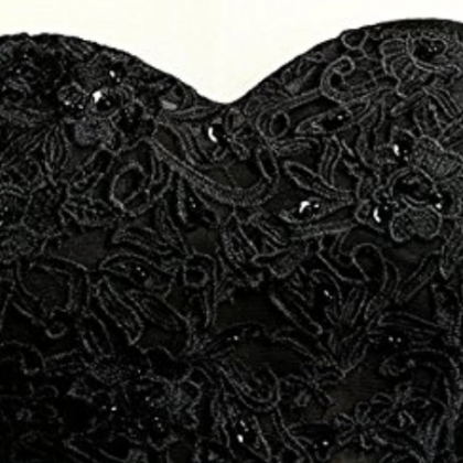 Sweetheart, Black Lace ,long Prom Formal Evening..