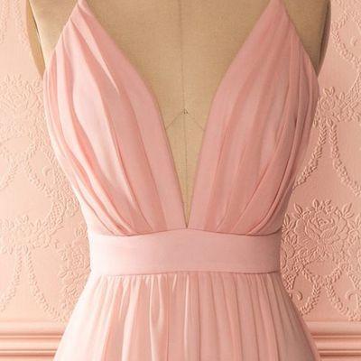 Long Prom Dresses,blush Pink Evening..