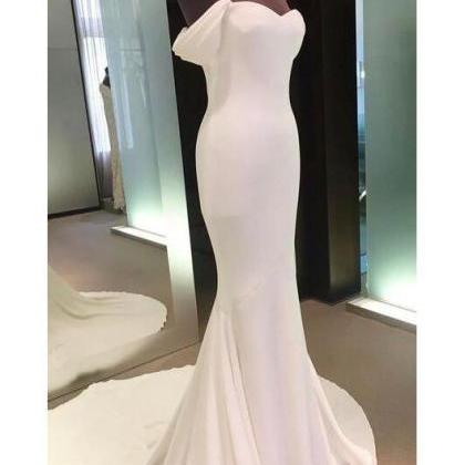 Ivory Prom Dresses, Off-the-shoulder Party Dress..