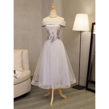 Grey A-line/princess Prom Party Dresses ,luxurious..