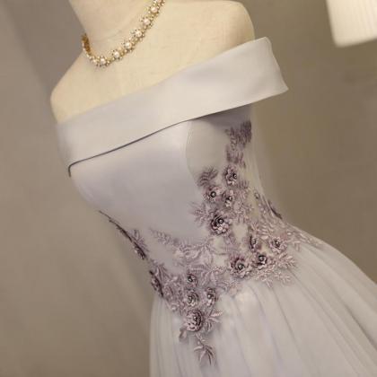 Grey A-line/princess Prom Party Dresses ,luxurious..
