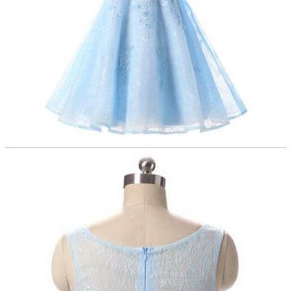 Charming Prom Dress,elegant Prom Dress,light Blue..