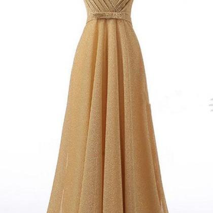 Champagne Color Long Gown Party Dress Formal Party..