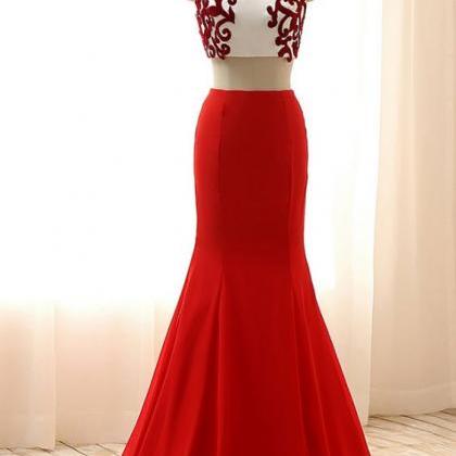 Cheap prom dresses , Long Red Dress..