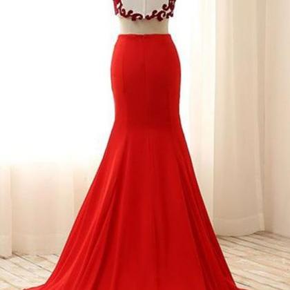 Cheap prom dresses , Long Red Dress..