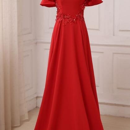 Red Evening Dress, Beautiful Skirt , Long Holiday..