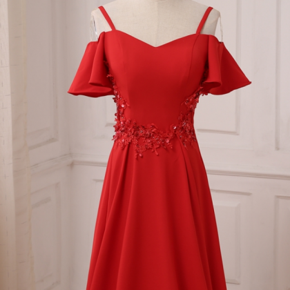 Red Evening Dress, Beautiful Skirt , Long Holiday..