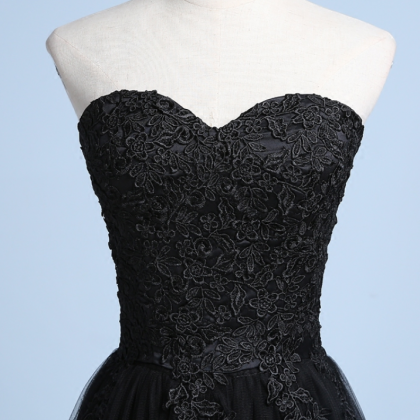 The Sexy Black Lace Prom Gowns ,long Wedding..