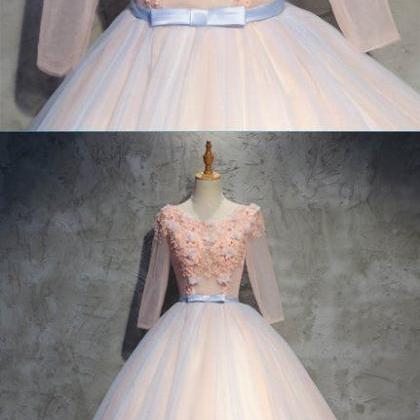 Pink And Blue Tulle Long Beaded 3d Lace Appliqué..