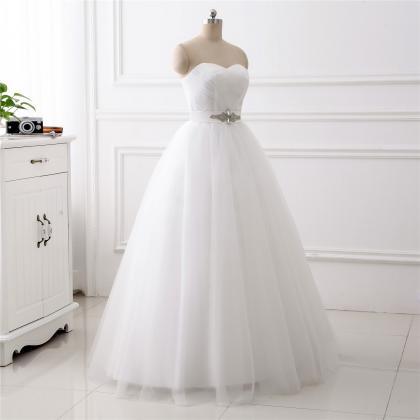 A-line Belt Applique Wedding Dress ,sexy..
