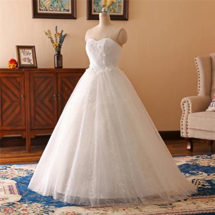 A-line Lace Beadings Applique Wedding Dress ,sexy..
