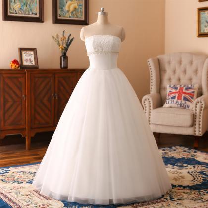 A-line Lace Beadings Applique Wedding Dress ,sexy..