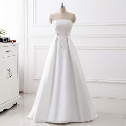 A-line Lace Applique Wedding Dress ,sexy..
