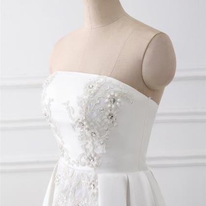 A-line Lace Applique Wedding Dress ,sexy..