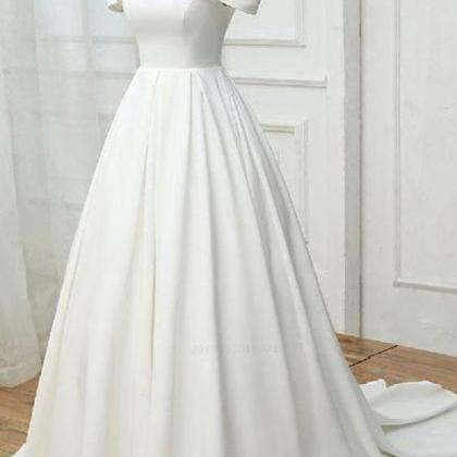 White Party Dress Off-the-shoulder Prom Dress..