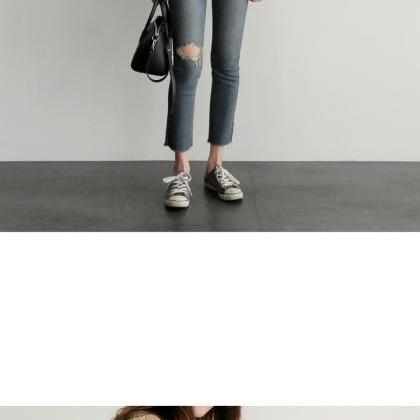 Solid-color Short Sweater Female Spring And Autumn..
