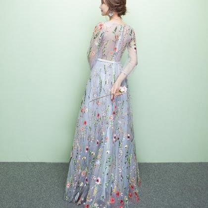 Fairy Dress, Elegant Temperament, Embroidered..
