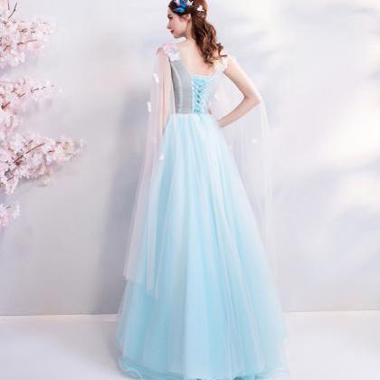 Fairy God Prom Dress, Blue Butterfly, Thin..