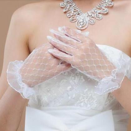 Wedding Short Lace, Lace Gloves.wholesale Of White..