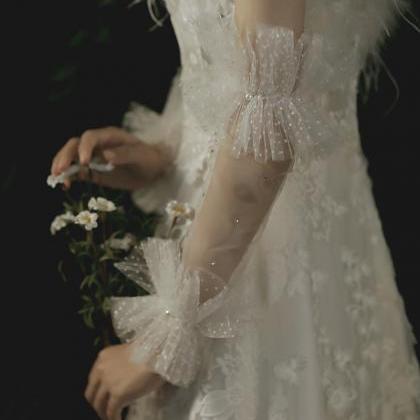 Bridal Dress Gloves, Long Studio Photo Sleeve,..