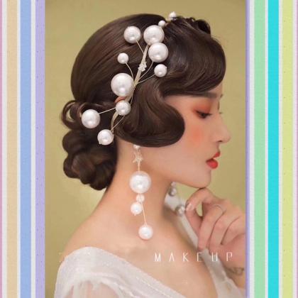 Bride Wedding Handmade Fairy Beauty White Pearl..