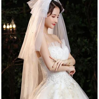 Bridal Veil, Pearl And Diamond, Multi-layer,..