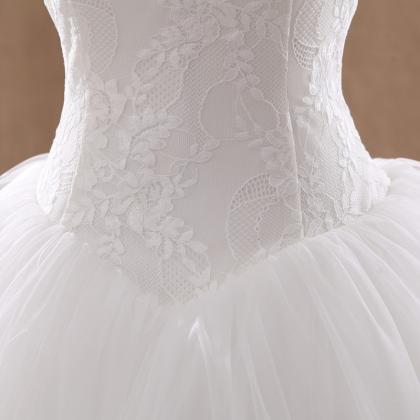 Spring And Summer Wedding Dress, White Simple,..