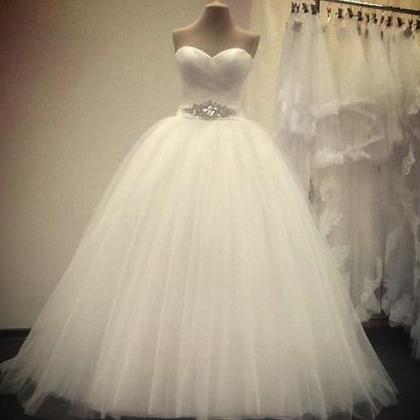 Bridal Wedding Dress, Strapless, Simple,..