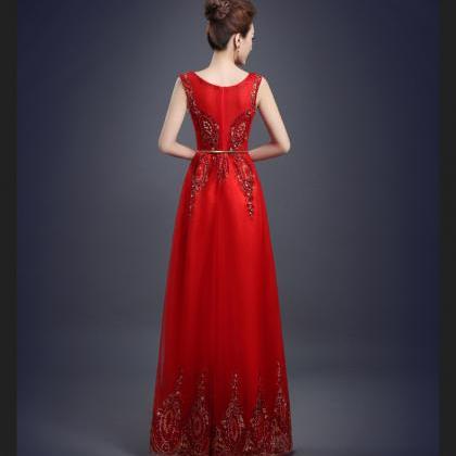 Sleeveless Prom Gowns ,lace Bridesmaid Dresses,..