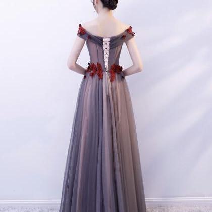 Lace Prom Dress, Sleeveless Floor Length Gown,..
