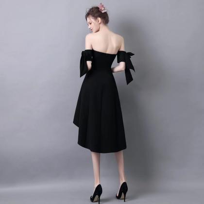 Hepburn Little Black Dress, Off Shoulder Black..