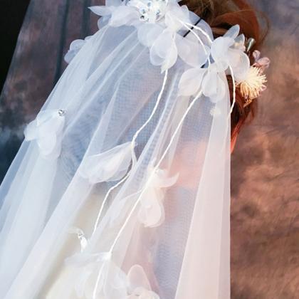 White Bridal Veil, Wedding Accessories, Wedding..