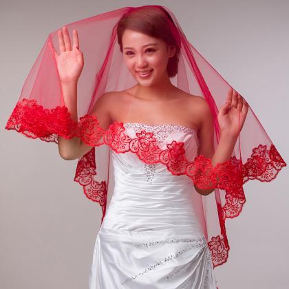 Bridal Veil, 1.5m Single Lace, Close Lace Wedding..