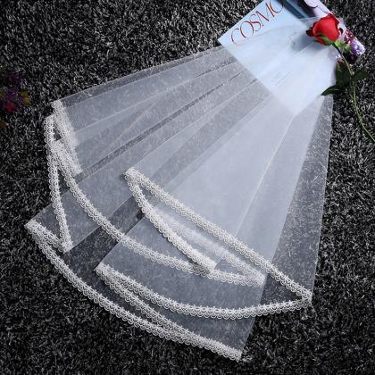 Lace Veil, Wedding Princess Veil, Retro Veil White