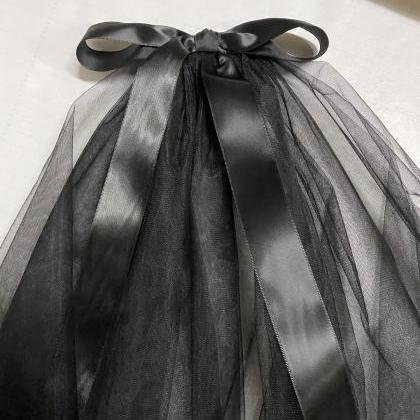 Vintage Gothic style, black bowknot..