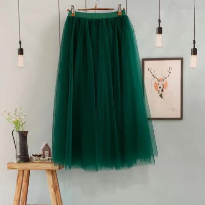 High waist tulle skirt, spring and ..