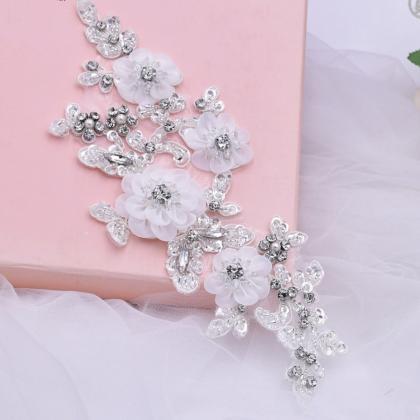 Bridal Belt Diamond Pearl Decal, Ladies Waist..