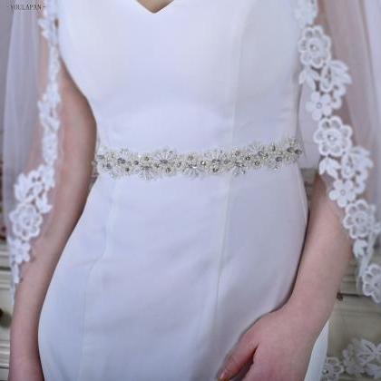 Bride Belt, Flower Pearl Wedding Accessories,..