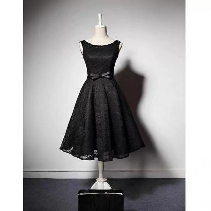 Black Evening Gown, Lace Homecoming Dress,..