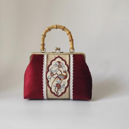 Handmade Bag , Gold Bag ,vintage, Chinese Style..