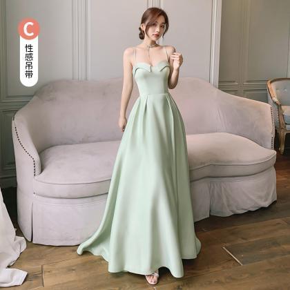 Green Prom Dress,sexy Bridesmaid Dress,custom Made