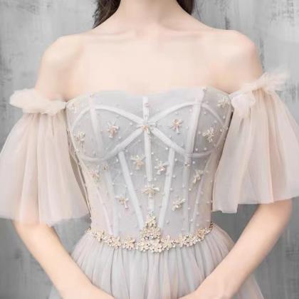 Charming Bridesmaid Dress,off Shoulder Prom..