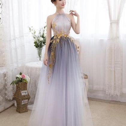 Stylish, Elegant Prom Dress, Halter Neck..
