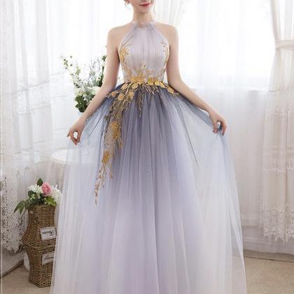 Stylish, Elegant Prom Dress, Halter Neck..